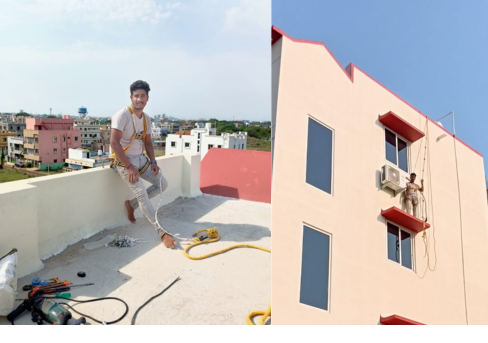 AC technician performing air conditioner repair in Bhubaneswar